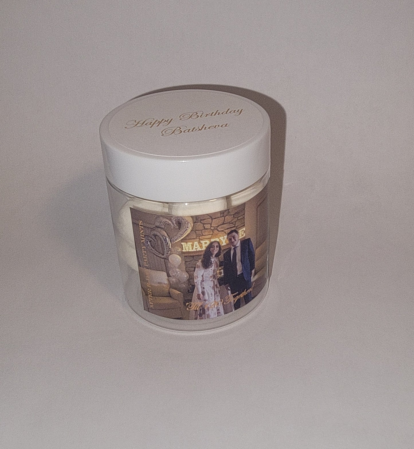 White Cylinder After-Party Mints Jars