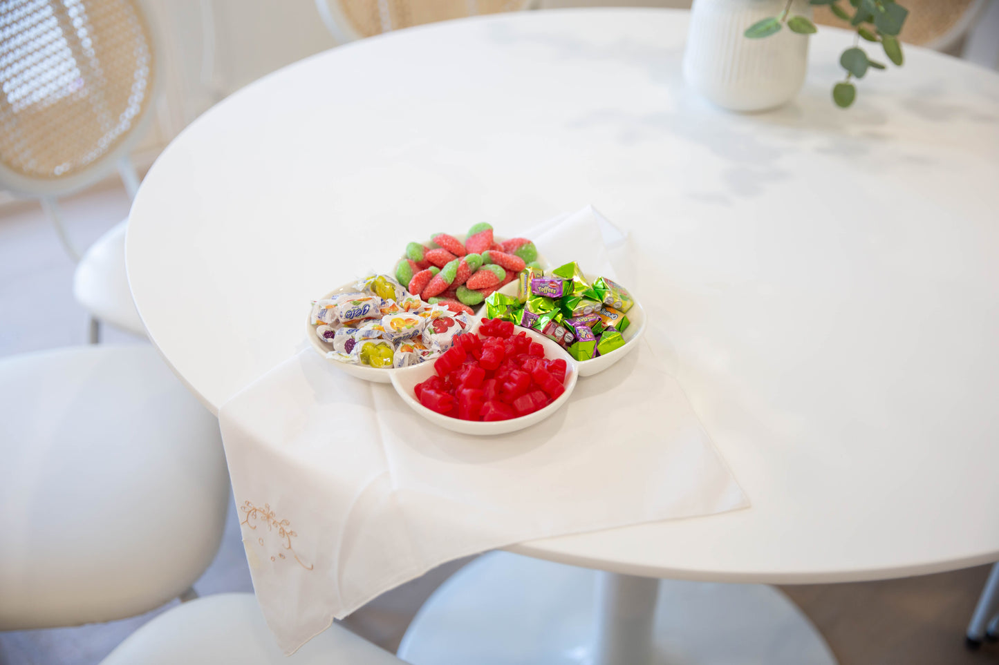 Porcelain Candy Platter - 4 Section