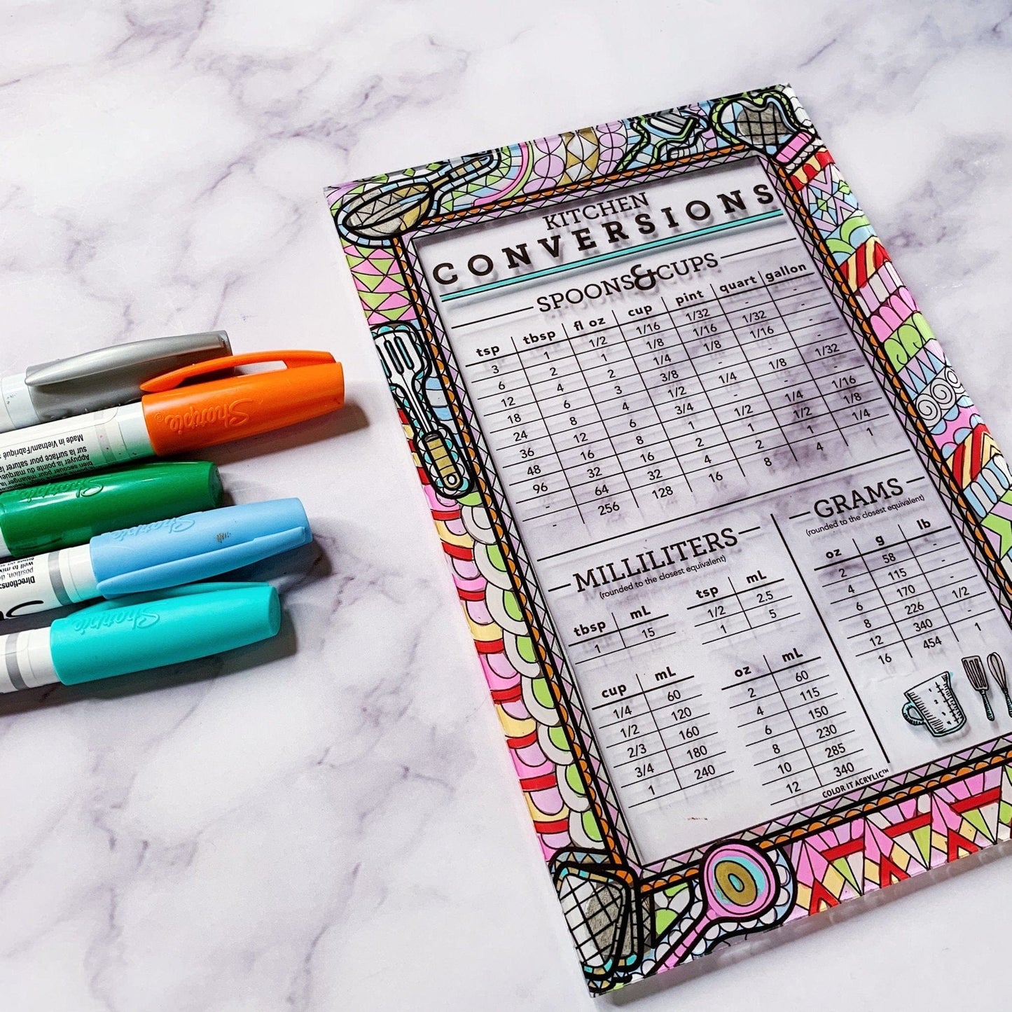 Color it Acrylic Kitchen Conversions Magnet - Waterdale Collection