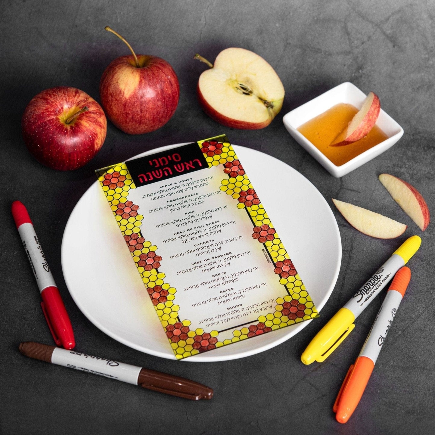 Color it Acrylic Simanim Card - Waterdale Collection