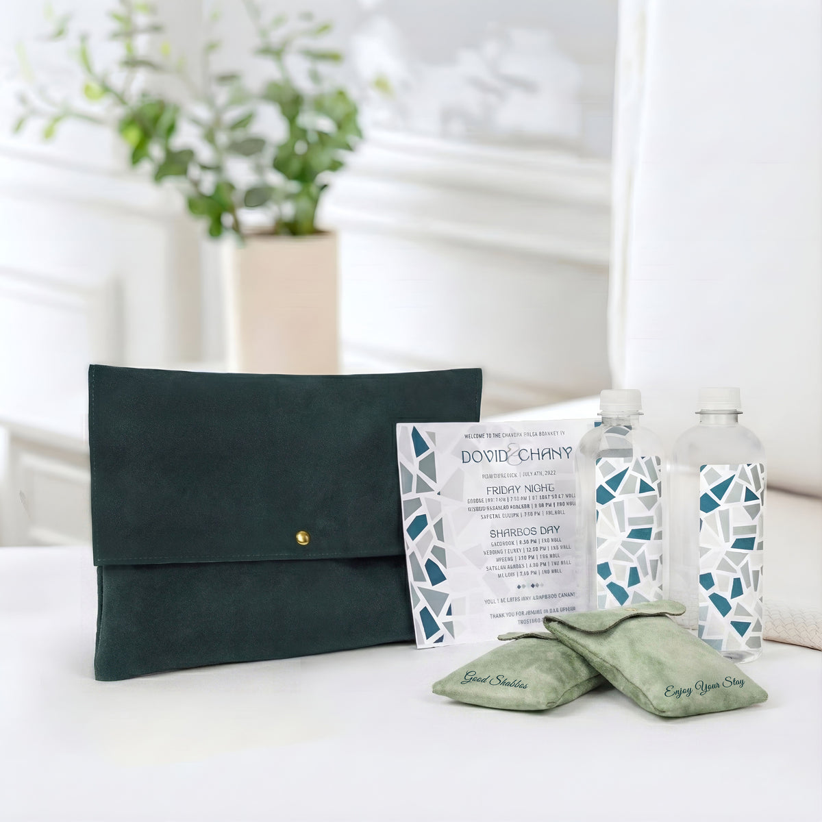 Green Suede Envelope DIY KIT