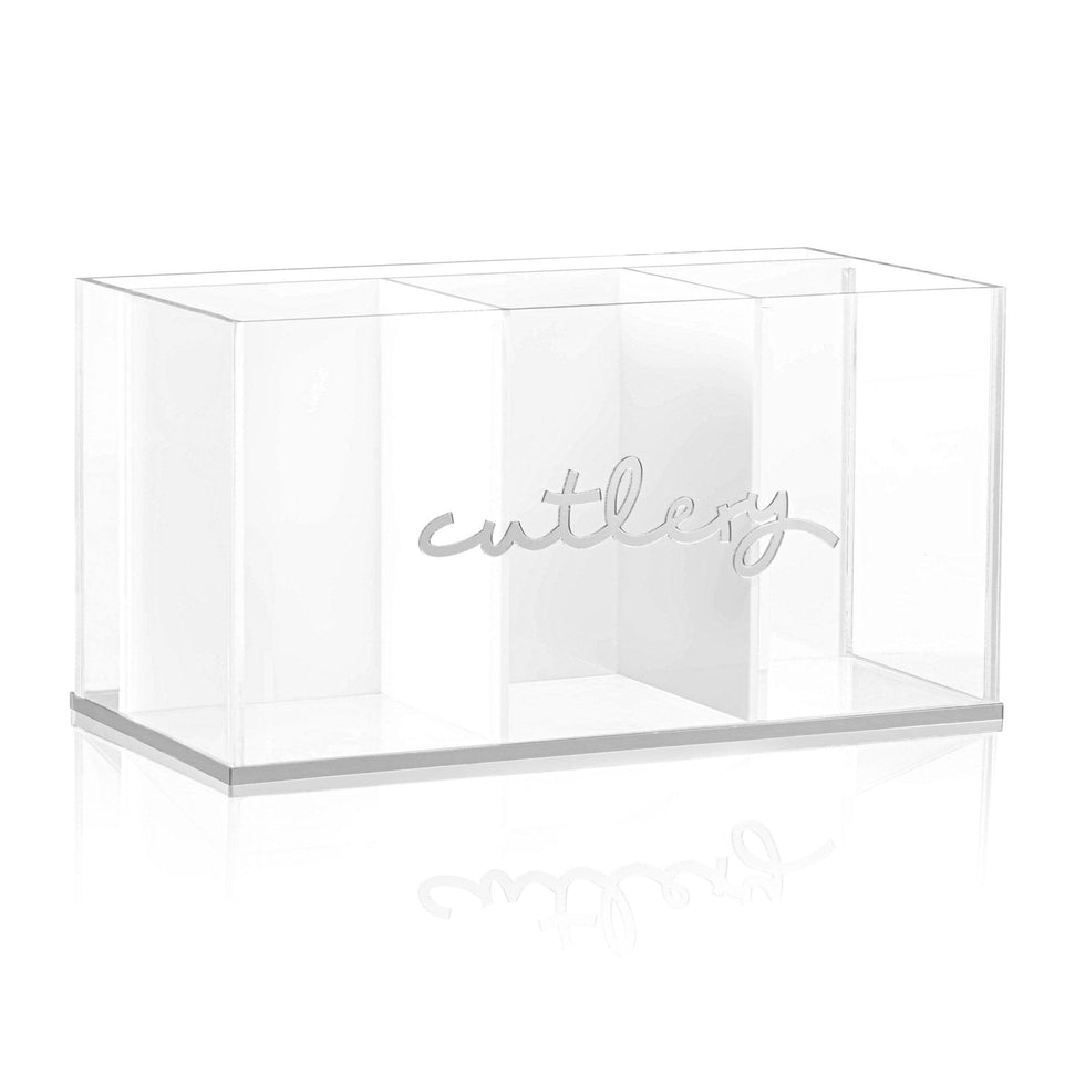 Lucite Silverware Holder