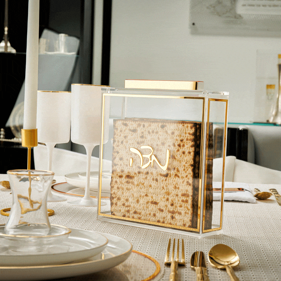 Classic Square Matzah Box - Waterdale Collection