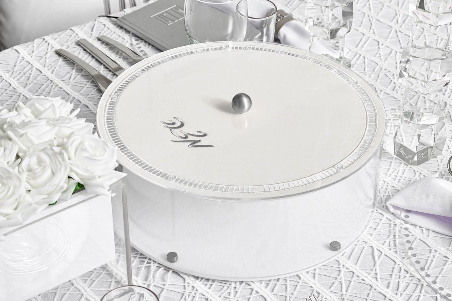 Hemstitch Matzah Box - Waterdale Collection