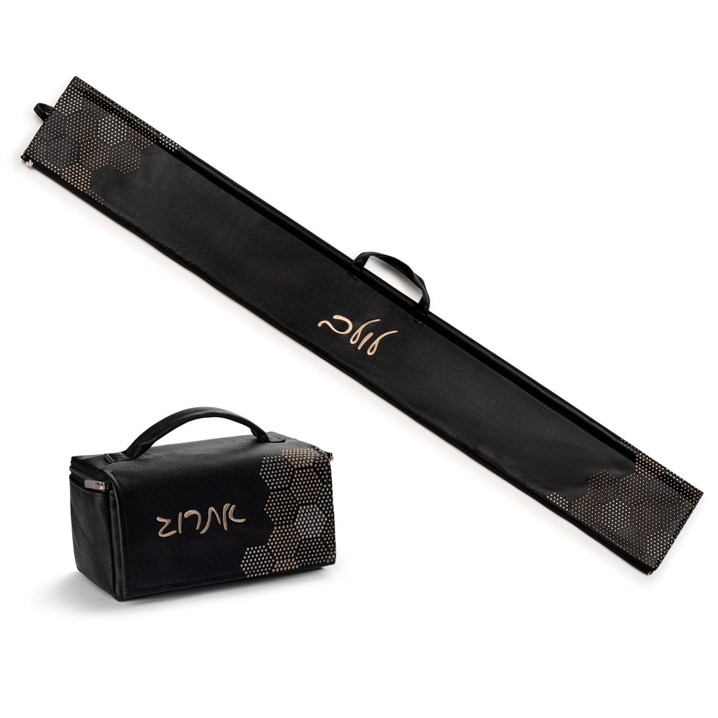 Hexagon Dot Border Leather Lulav Case