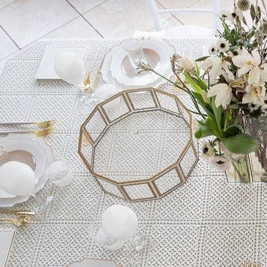 Hexagon Outline Matzah Box - Waterdale Collection