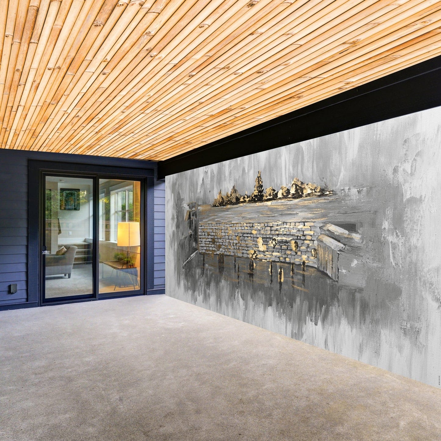 Kosel After Rain Vinyl Sukkah Decoration - Waterdale Collection