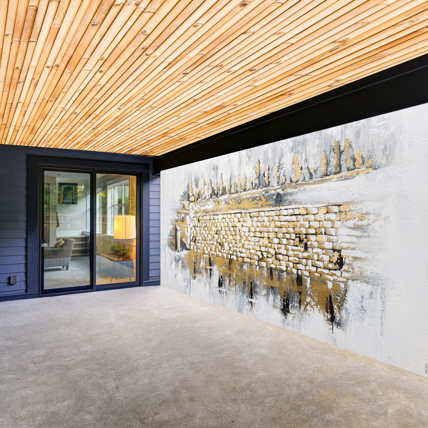 Kosel at Winter Vinyl Sukkah Decoration - Waterdale Collection