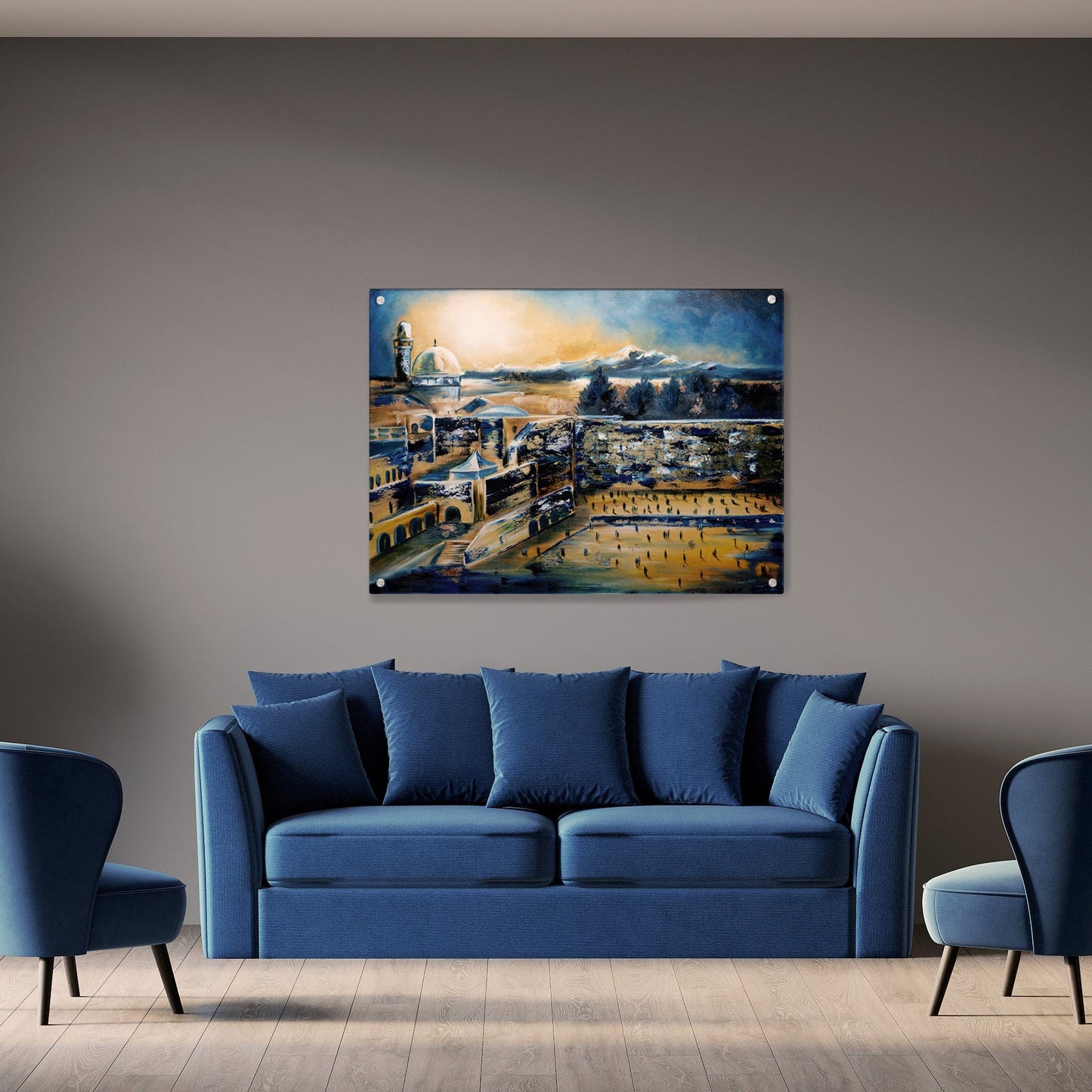 Kosel Plaza Deep Night Painting - Waterdale Collection