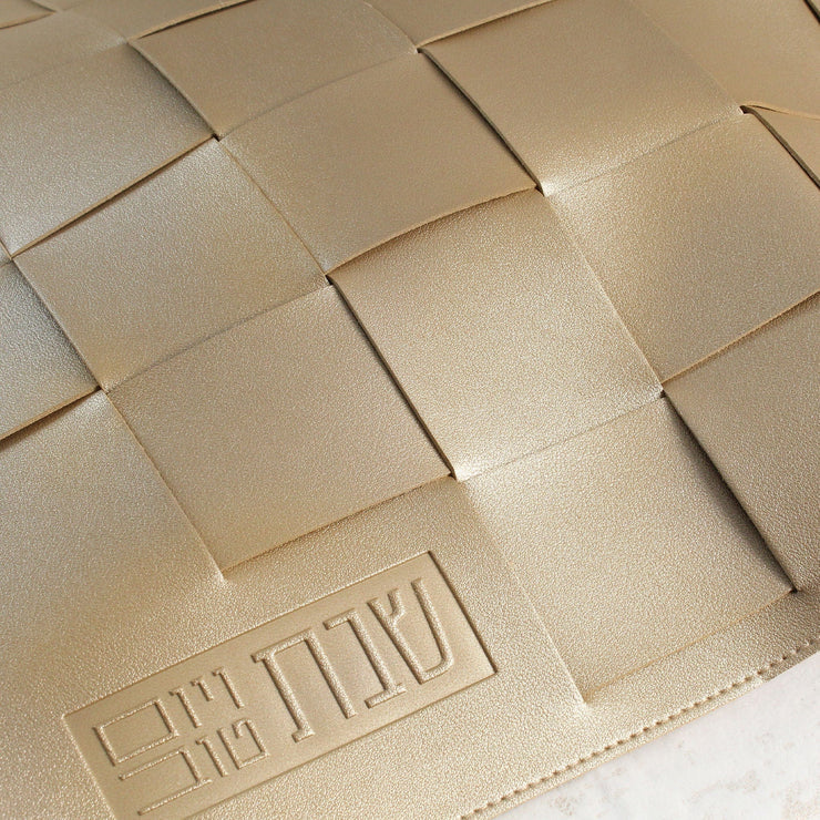 LEATHER WOVEN CHALLAH COVER