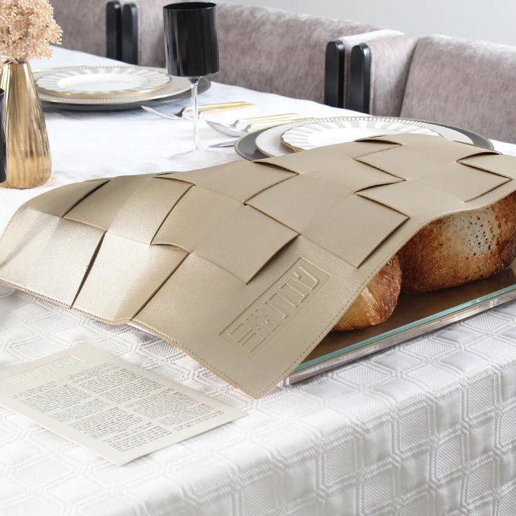 LEATHER WOVEN CHALLAH COVER