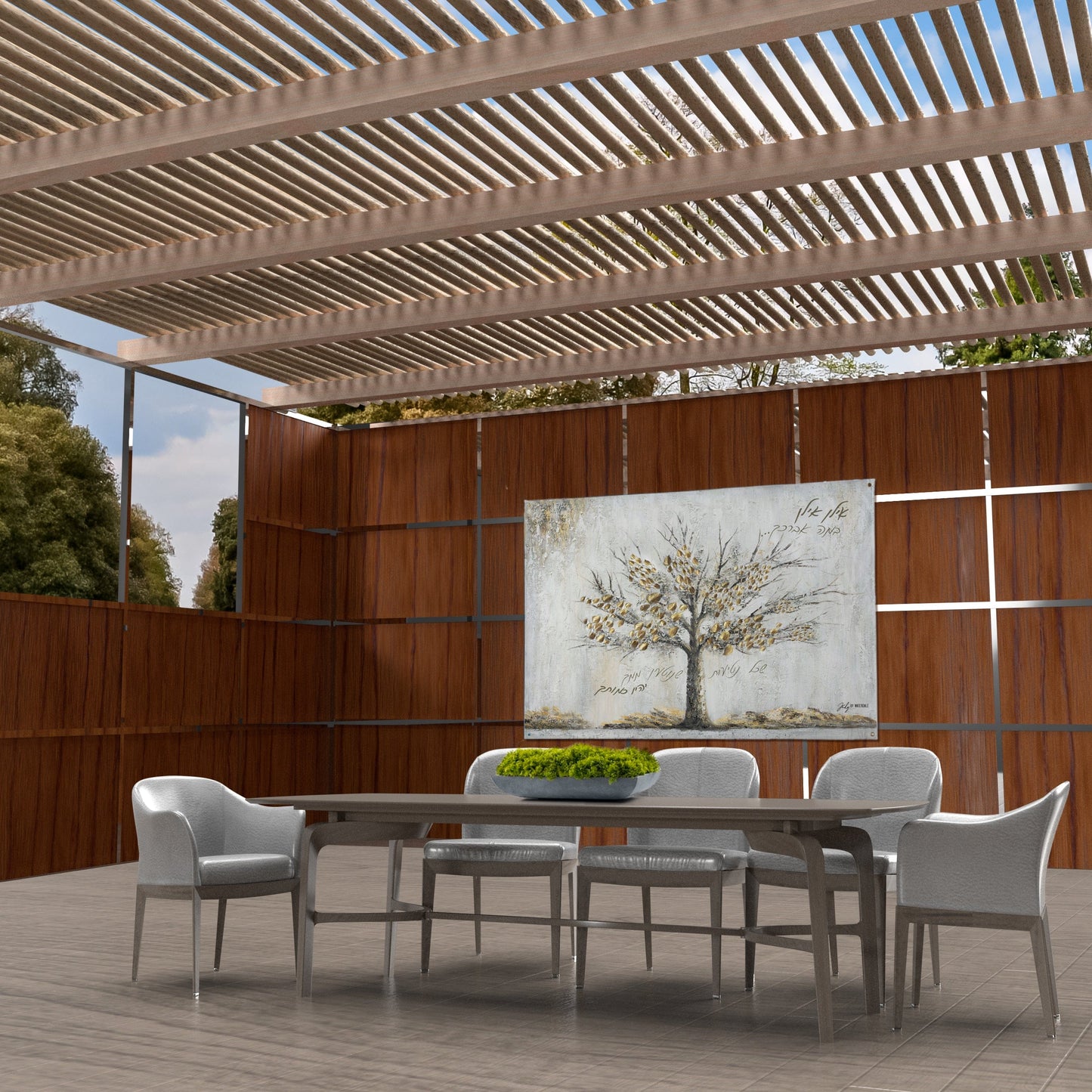 Painted by Judy Family Tree Sukkah Decoration - Waterdale Collection