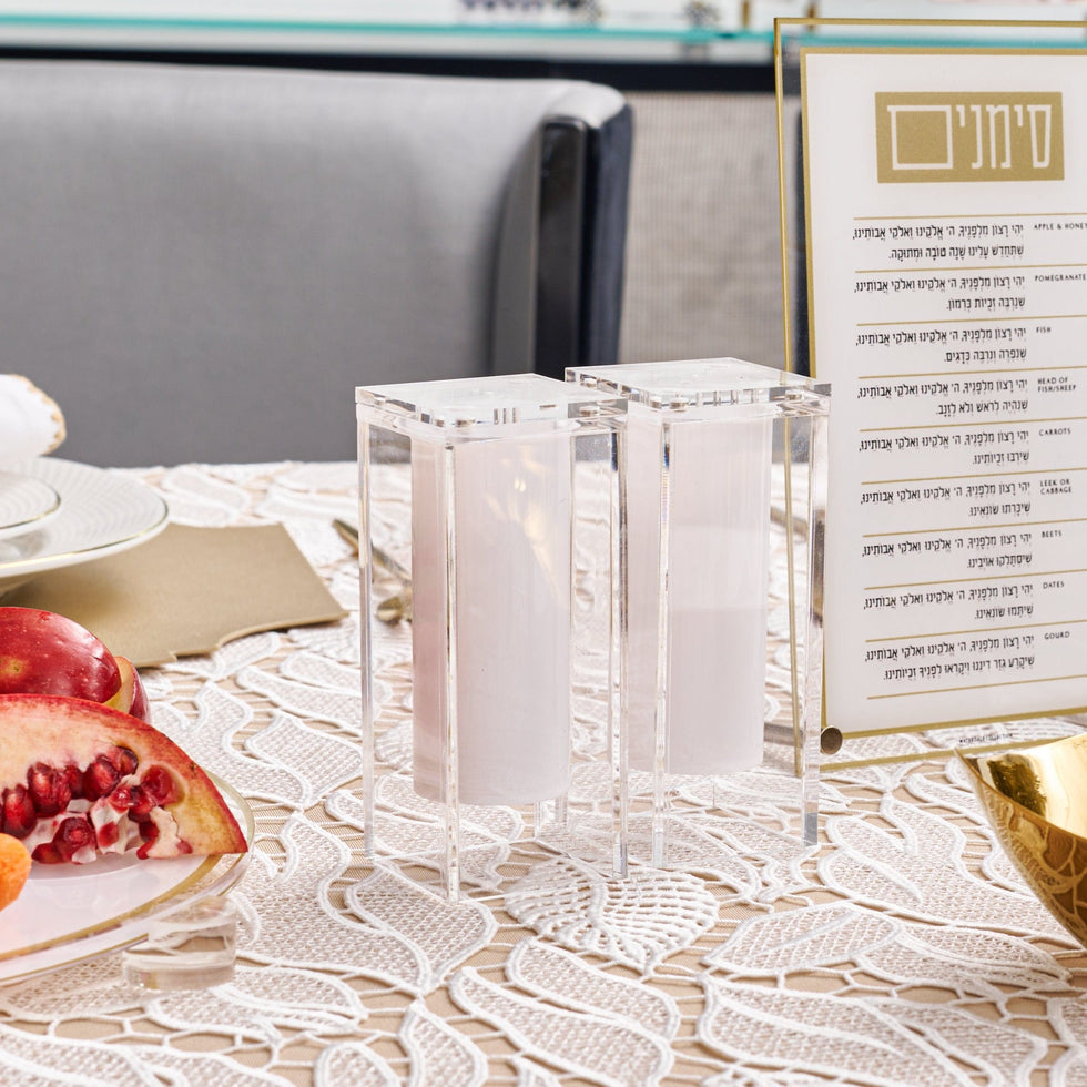 Suspended Lucite Salt Shakers