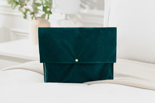 Green Suede Envelope