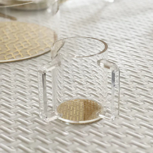 Lucite Laser Cut Gold Washing Cup