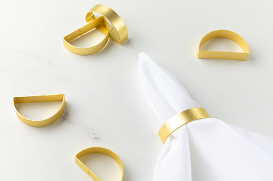 Modern Gold Napkin Rings