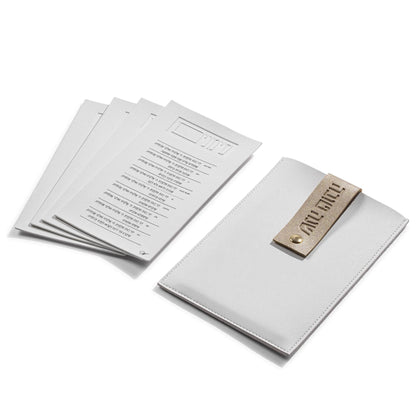 Leather Simanim Pouch and Card Set
