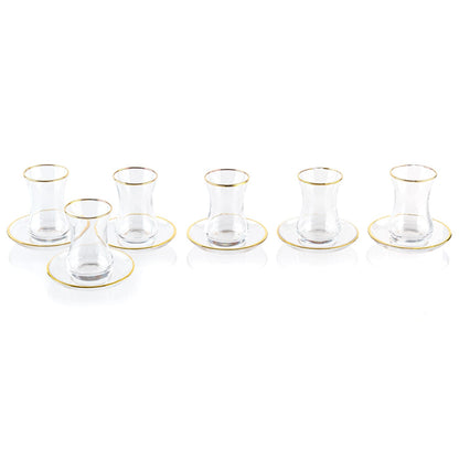 Classic Glass Cups & Saucers - Waterdale Collection