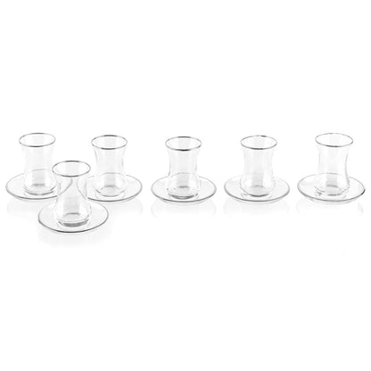 Classic Glass Cups & Saucers - Waterdale Collection