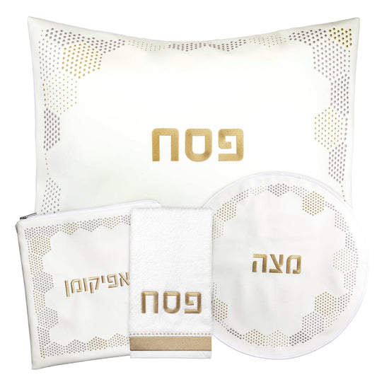 Hexagon Dot Border Pesach Set - Waterdale Collection
