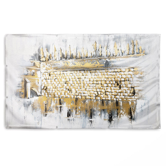 Kosel at Winter Vinyl Sukkah Decoration - Waterdale Collection