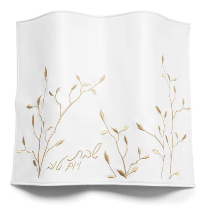 LEAF EMBROIDED CHALLAH COVER