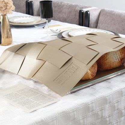 LEATHER WOVEN CHALLAH COVER