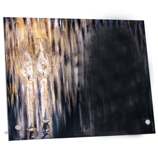 Painted Candles Black Custom Tabletop Print - Waterdale Collection