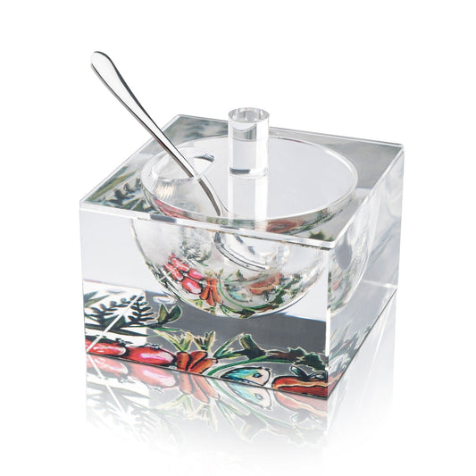 Painted Colored Honey Dish - Waterdale Collection