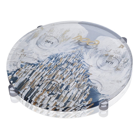 Painted Seder Plate (Style 2) - Waterdale Collection