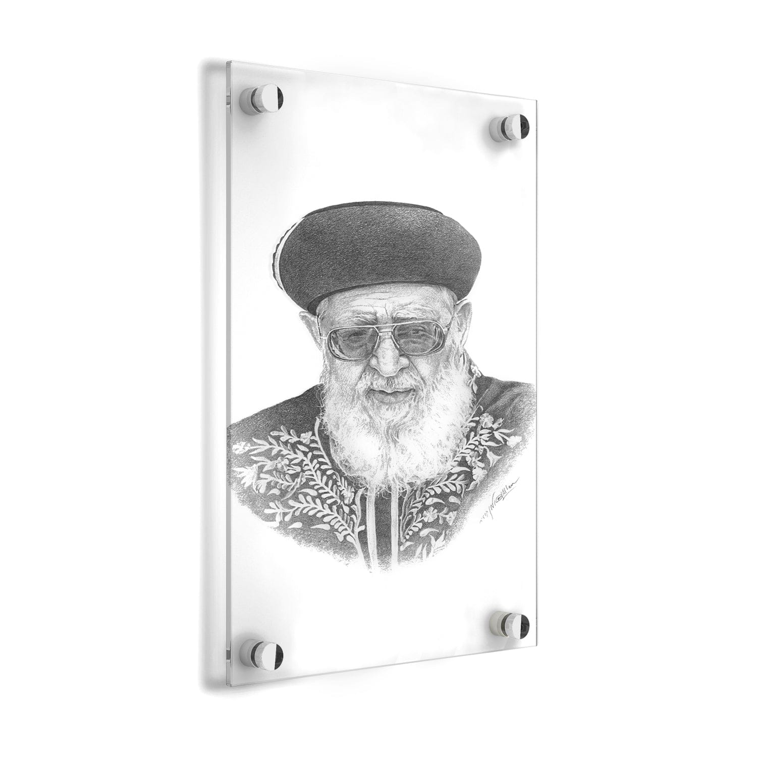 Rav Ovadiah Yosef Lucite Gadol Sketch – The Guest Sweet