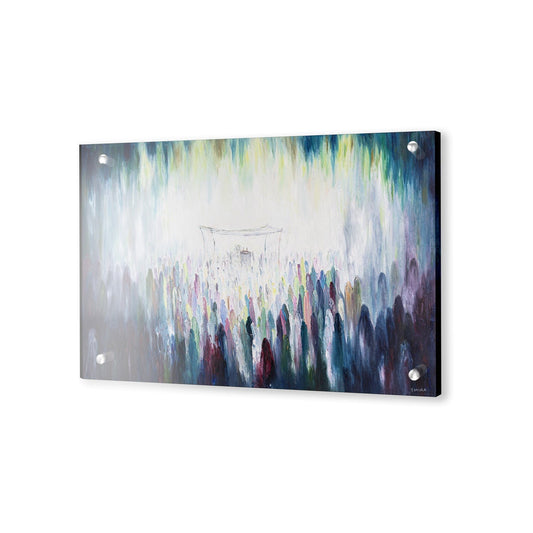 Shira Licht Hachnosas Sefer Torah Painting - Waterdale Collection